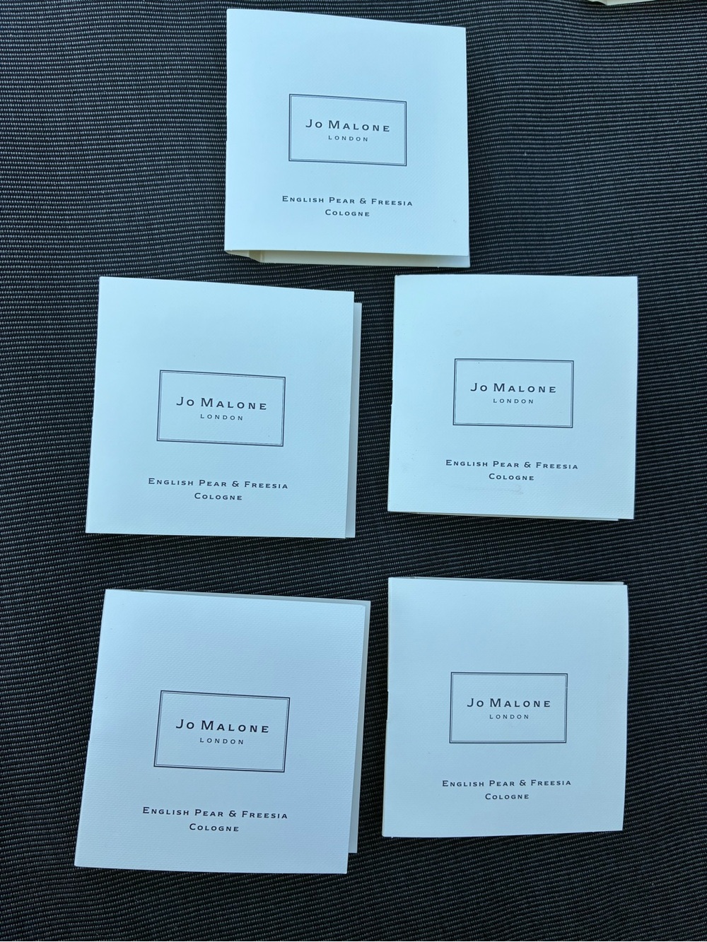 5 x Jo Malone London 1.5ml vial sample in English pear & freesia